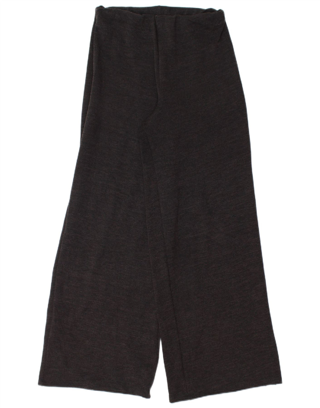 Zara Calça feminina casual de perna larga pequena W26 L30 poliéster preto