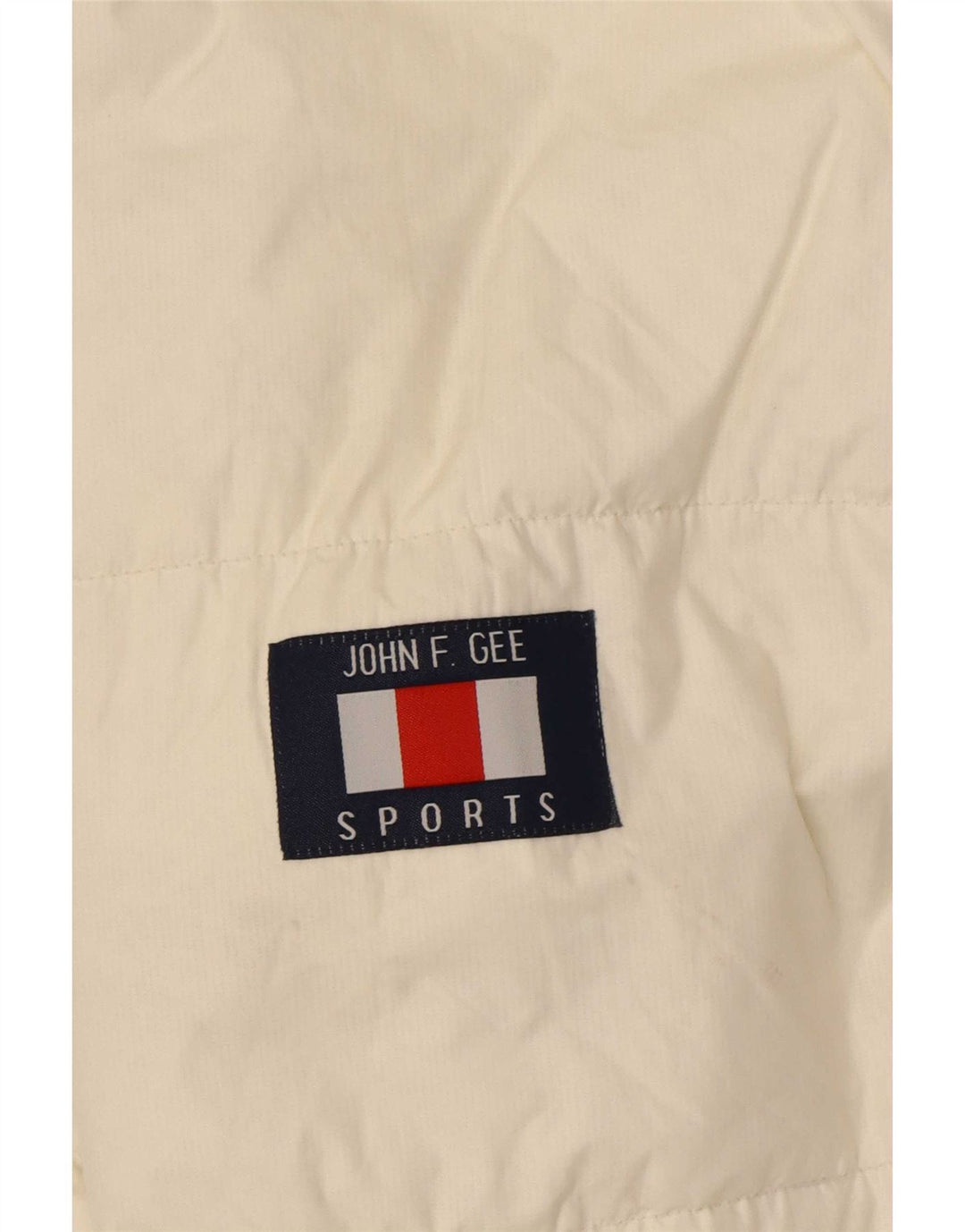Jaqueta acolchoada masculina John F Gee UK 40 grande poliamida branca