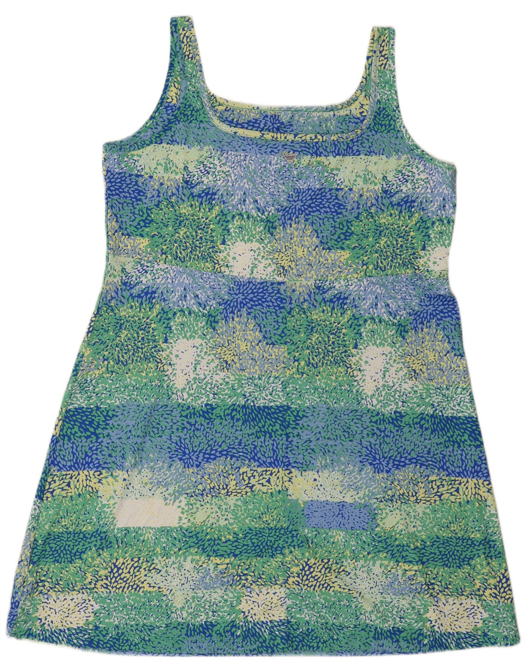 Columbia Vestido de verão feminino com padrão abstrato UK 18 XL poliéster multicolorido
