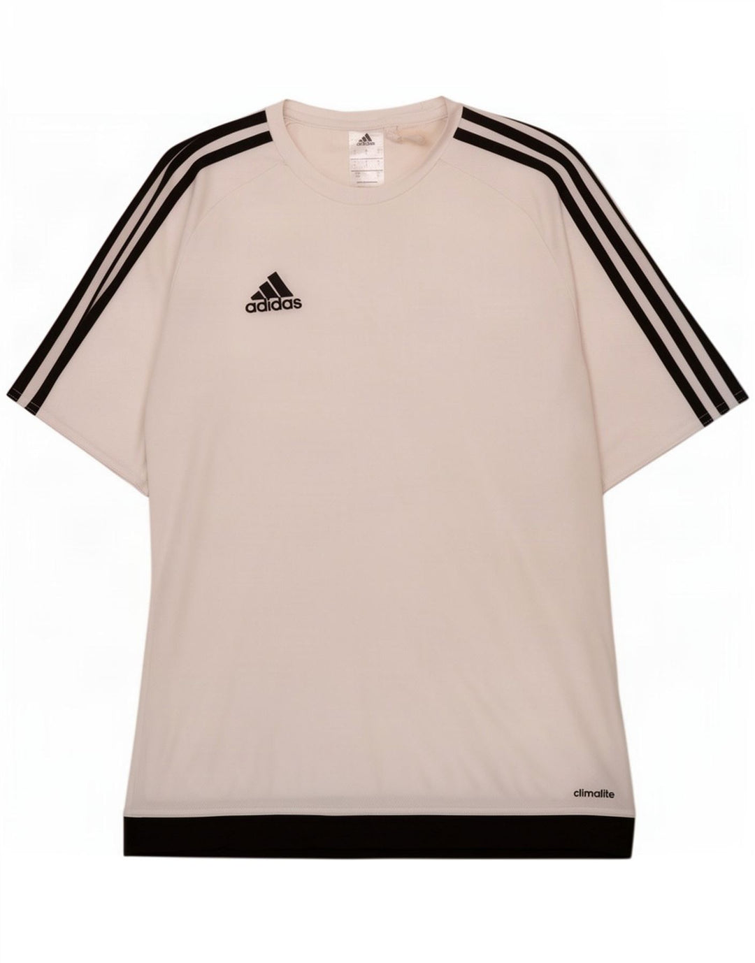 Adidas Mens Climalite Camiseta Top Pequeno Branco Colorblock Poliéster