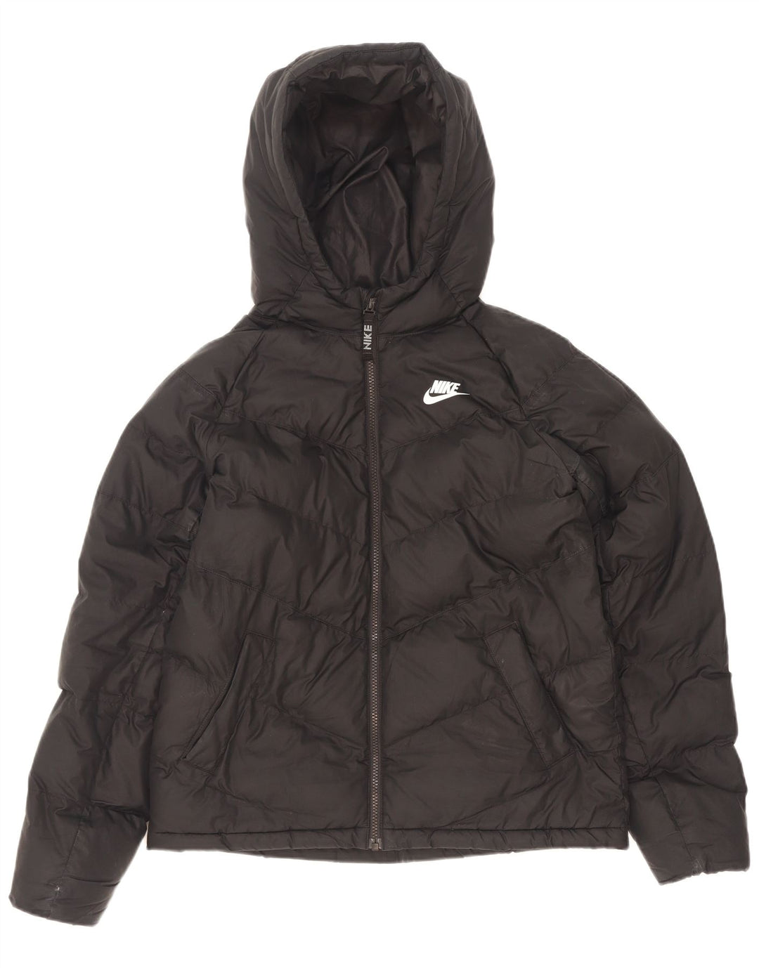 Jaqueta acolchoada com capuz Nike Boys 13-14 anos XL preto poliéster