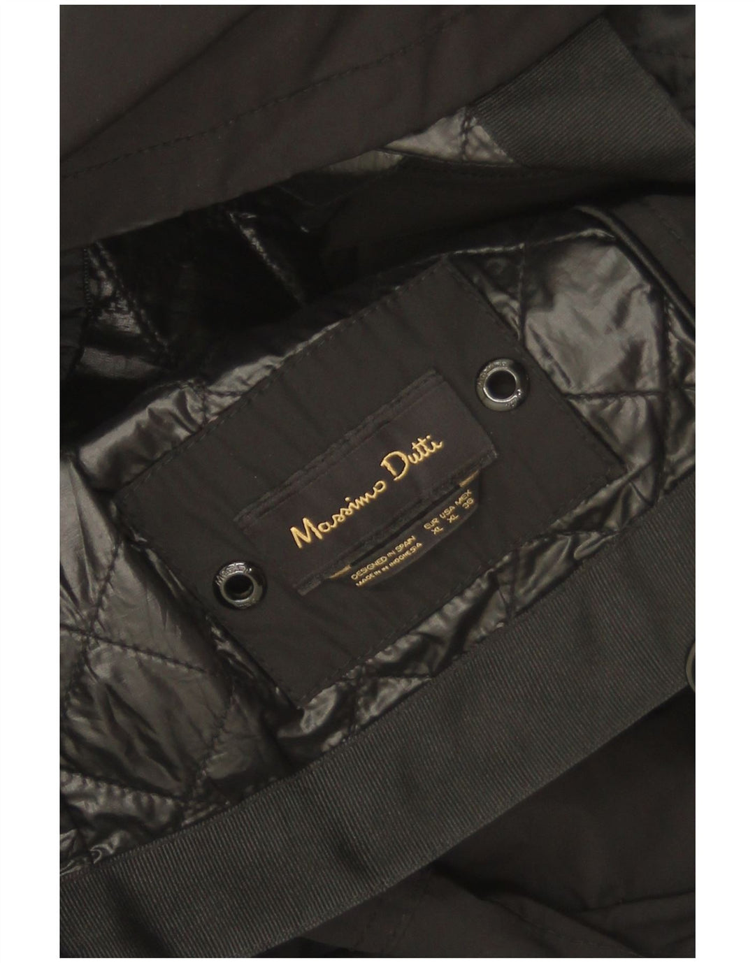 Jaqueta militar com capuz feminina Massimo Dutti UK 18 XL preta