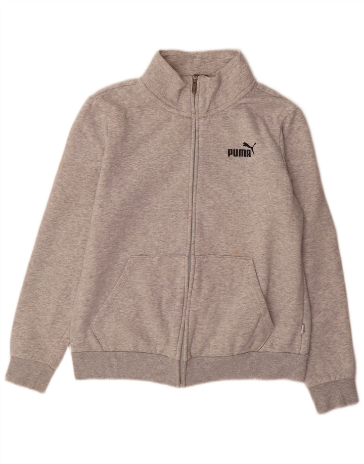 Puma Womens Tracksuit Top Jacket UK 14 Grande Algodão Cinza