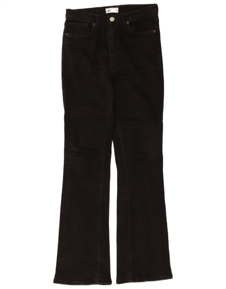 Zara Jeans feminino queimado EU 38 pequeno W28 L31 algodão preto