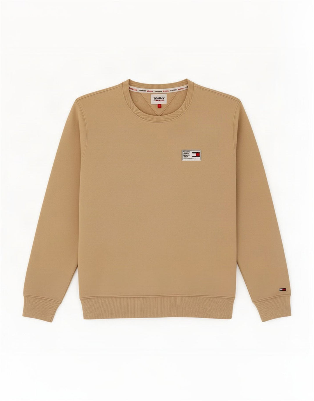Tommy Hilfiger moletom masculino jumper pequeno algodão bege