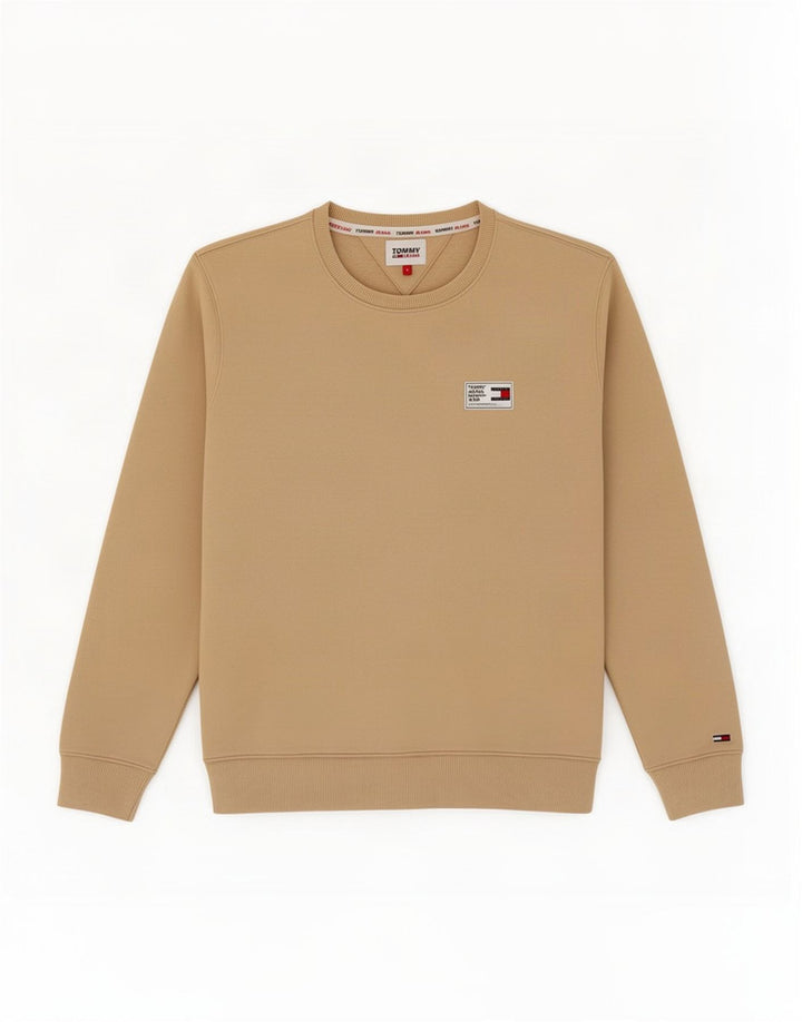 Tommy Hilfiger moletom masculino jumper pequeno algodão bege