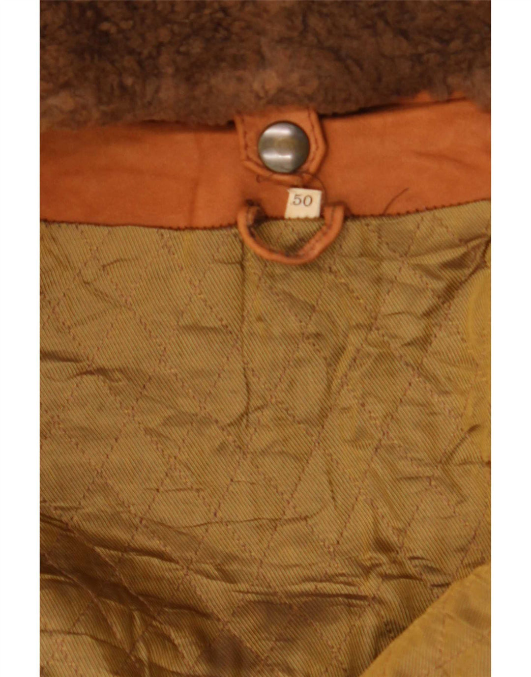 Jaqueta de couro masculina vintage IT 50 grande marrom