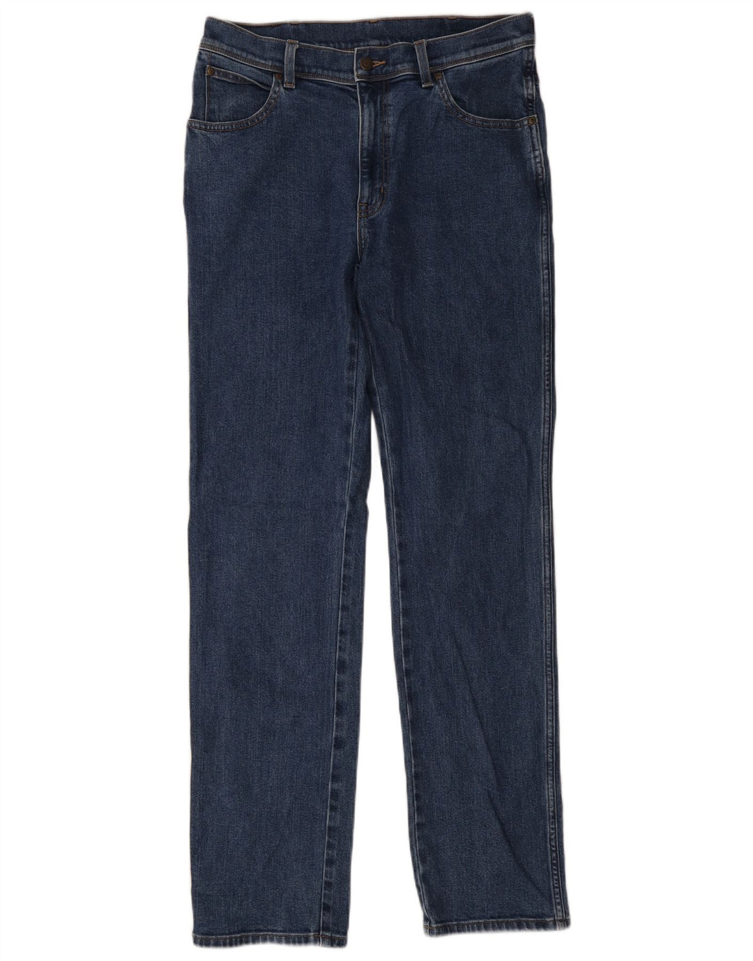 Wrangler Mens Straight Jeans W34 L34 Azul Algodão
