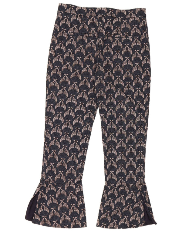 Calça feminina cropped feminina Pinko UK 10 pequena W28 L24 azul marinho