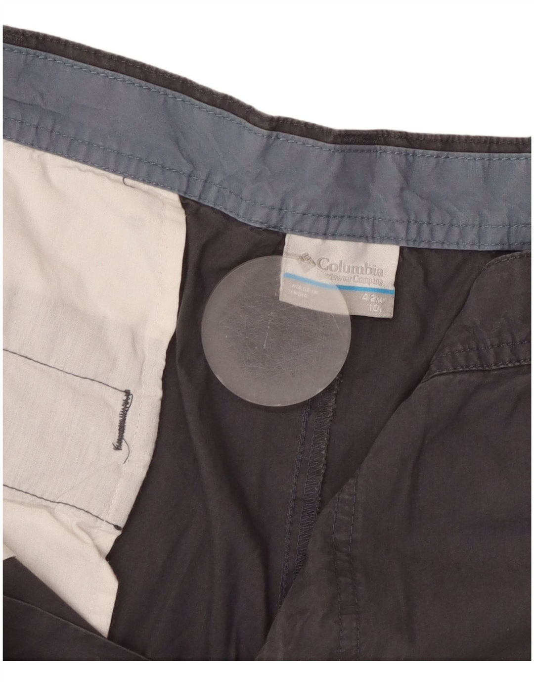 Columbia Mens Chino Shorts W42 2XL Algodão Cinza