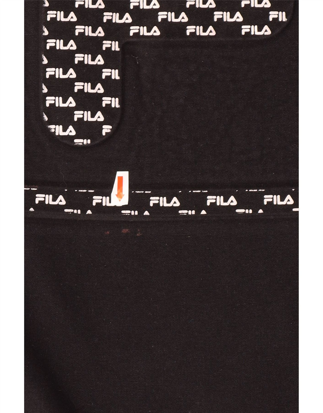 FILA moletom gráfico masculino jumper grande algodão preto
