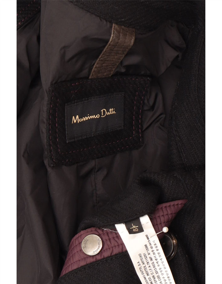 Casaco masculino Massimo Dutti Pea UK 40 grande nylon preto