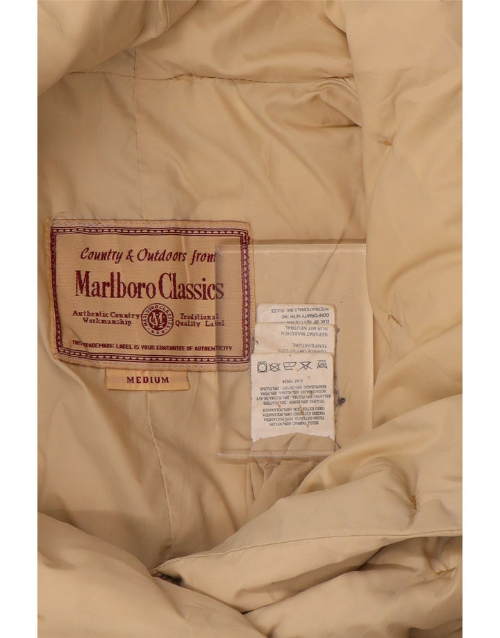 Casaco acolchoado feminino MARLBORO CLASSICS UK 14 poliéster bege médio
