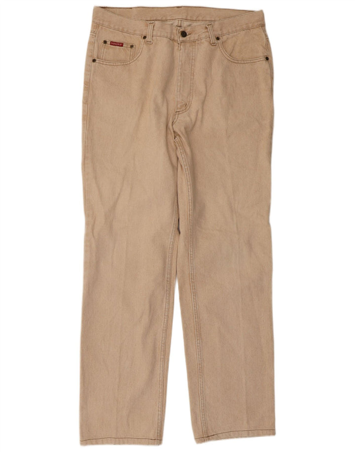 Carrera Mens Straight Jeans W38 L32 Algodão Bege