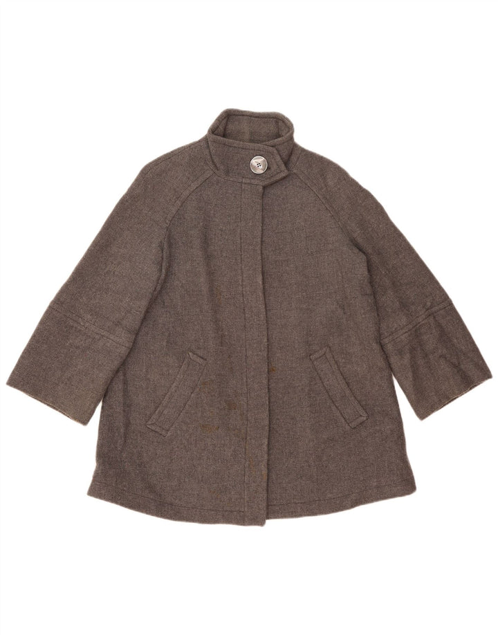 Sobretudo feminino Zara Oversized UK 10 Lã cinza pequena