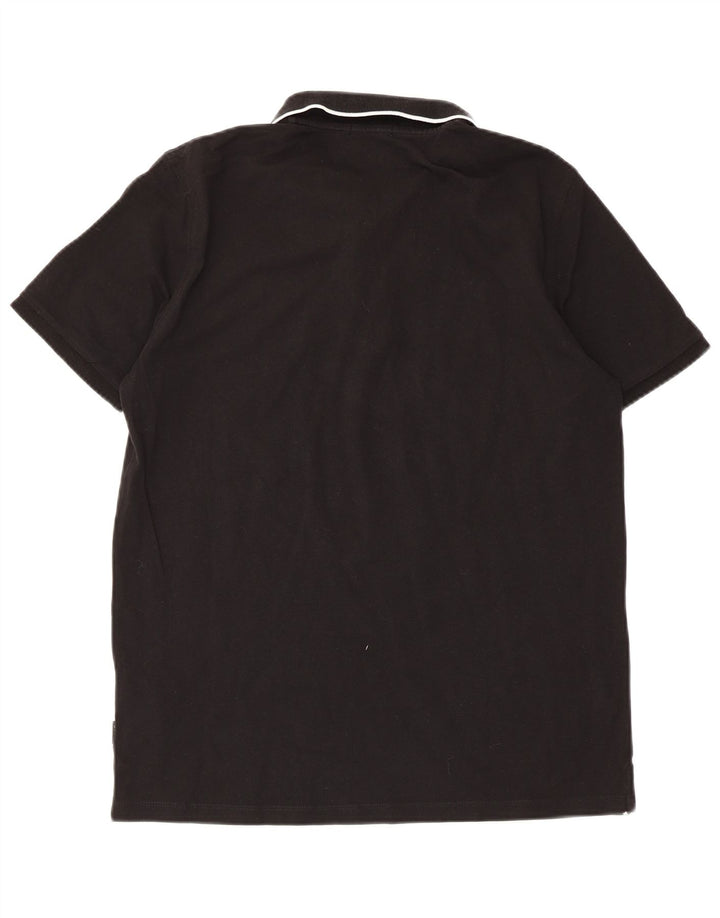 Camisa polo masculina Liu Jo de algodão preto médio