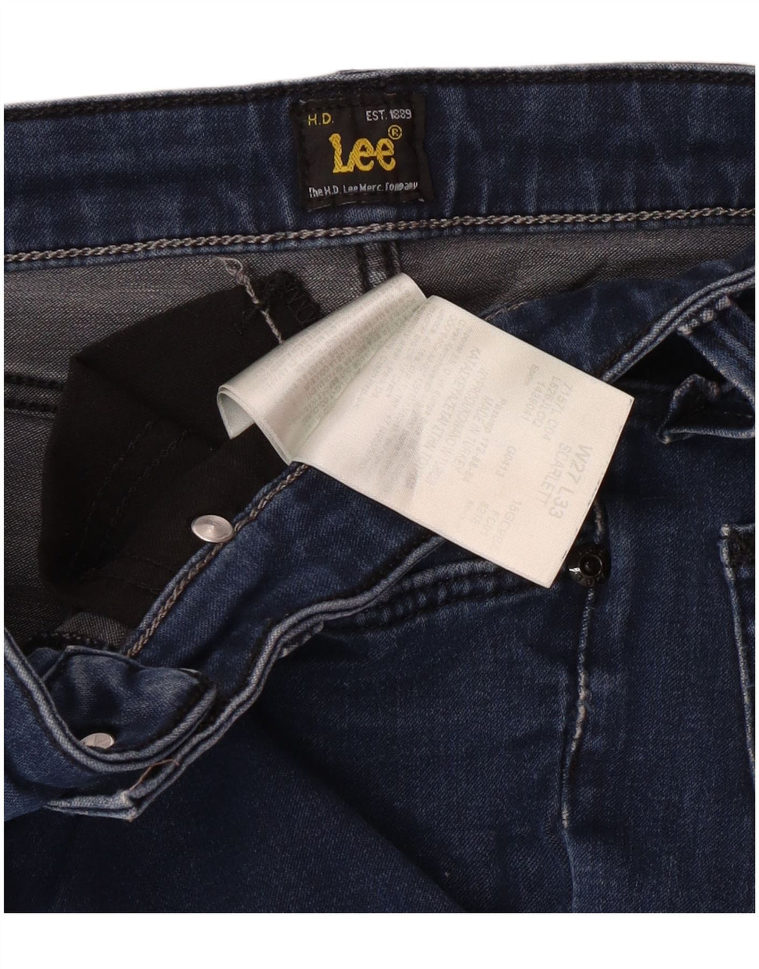 Lee Womens Scarlett Skinny Jeans W27 L29 Azul Algodão
