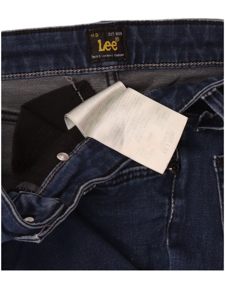 Lee Womens Scarlett Skinny Jeans W27 L29 Azul Algodão