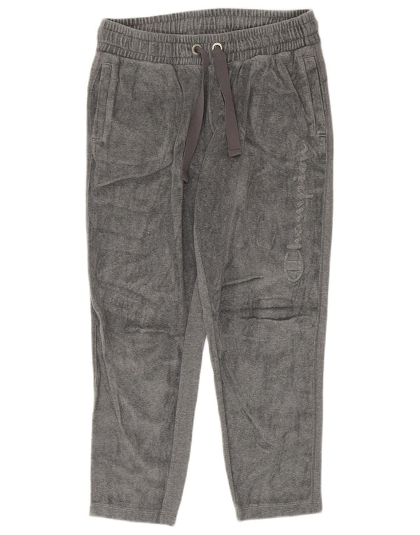 Calça feminina Champion de veludo gráfico UK 12 cinza médio