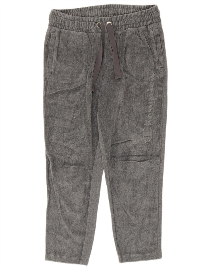 Calça feminina Champion de veludo gráfico UK 12 cinza médio