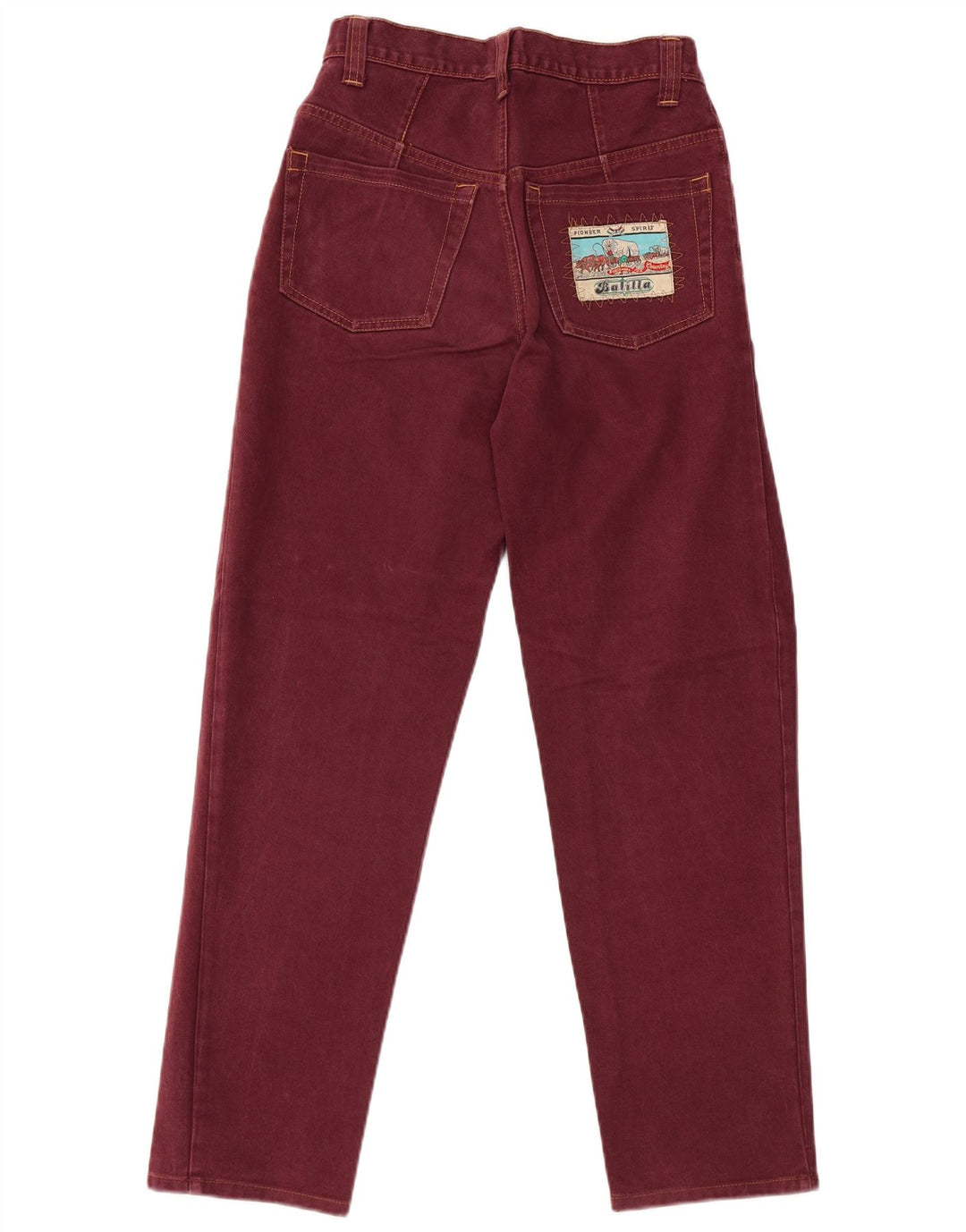 JINGLERS Jeans cônicos para meninas 13-14 anos W26 L29 Algodão Borgonha