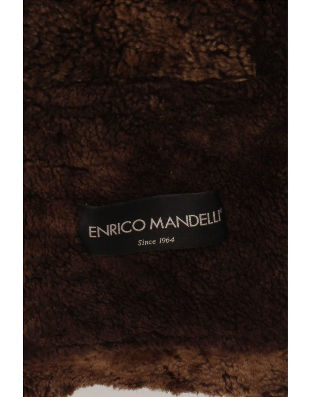 Enrico Mandelli Jaqueta Shearling Feminina IT 46 Grande Bloco Colorido Marrom
