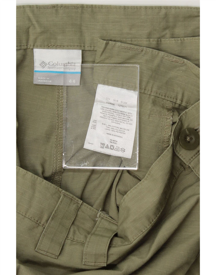 COLUMBIA Mens Cargo Shorts W44 2XL Green Cotton Vintage Columbia and Second-Hand Columbia from Messina Hembry 