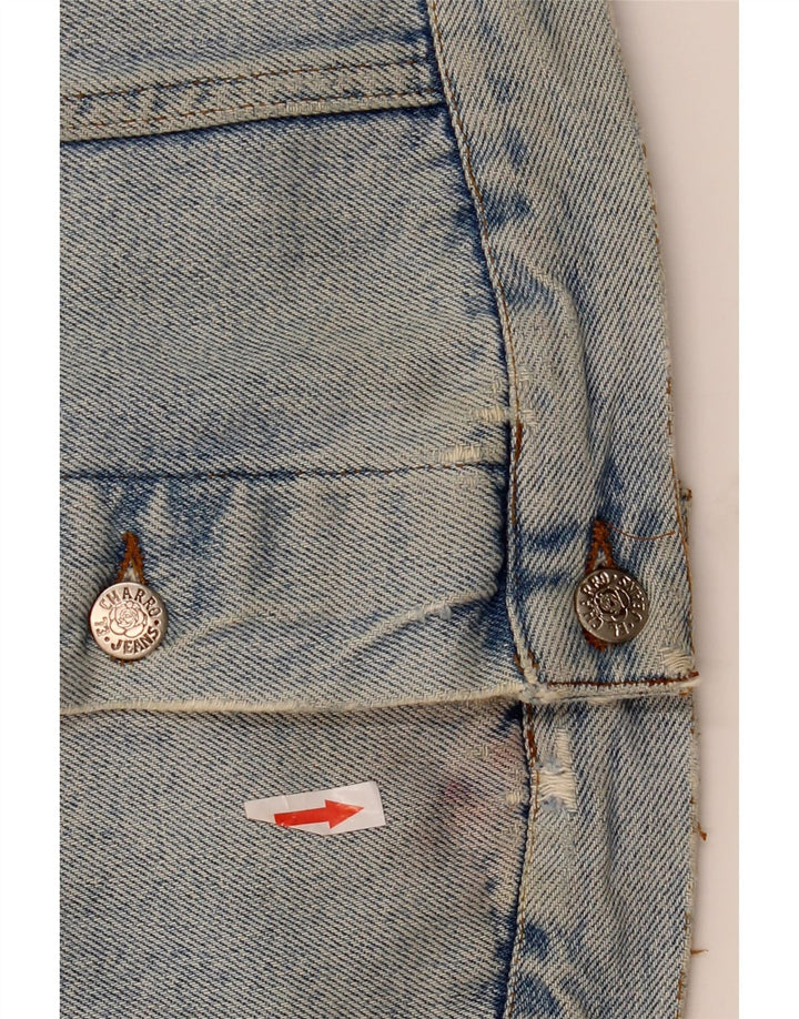 Jaqueta jeans masculina El Charro UK 42 XL algodão azul