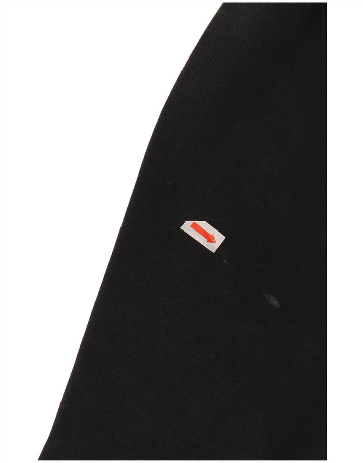 Nike feminino oversized moletom jumper reino unido 10 pequeno algodão preto