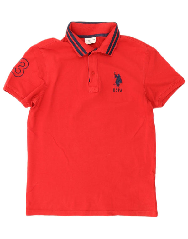 US Polo Assn. Camisa polo gráfica masculina XS algodão vermelho