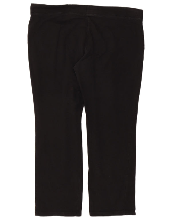Calça de treino feminina Marks & Spencer UK 20 2XL algodão preto