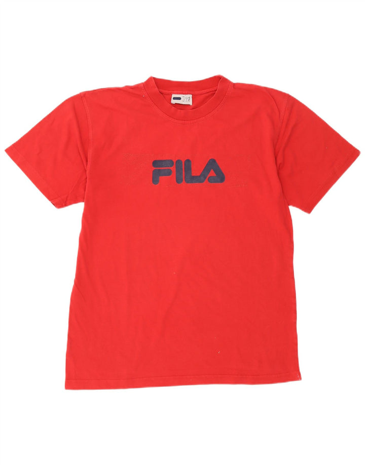 Camiseta masculina Fila Graphic Top grande vermelho