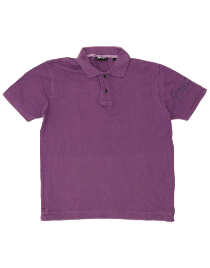 Camisa polo masculina Dkny médio algodão roxo