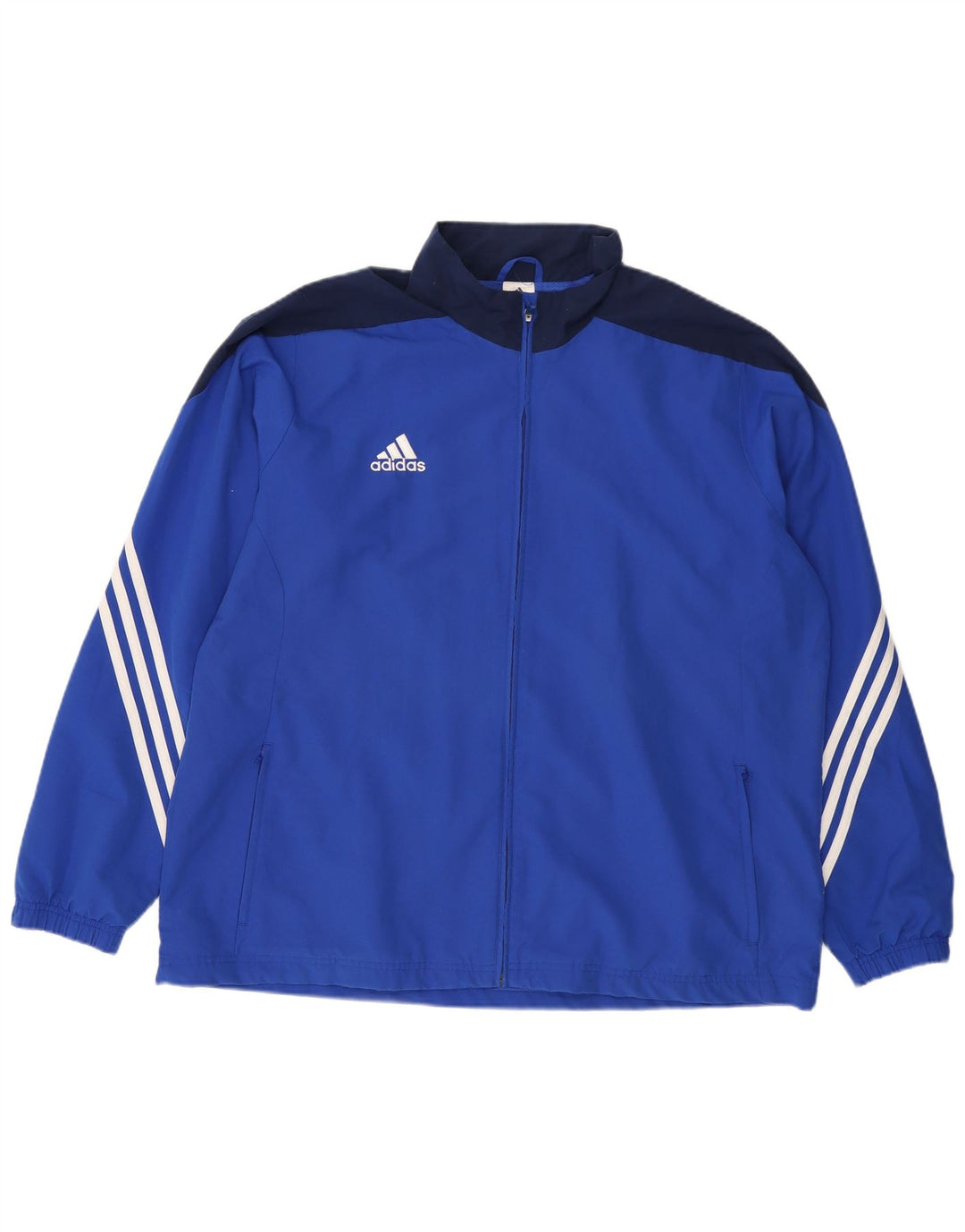 Adidas Mens Treino Top Jacket 2XL Azul Colorblock Poliéster
