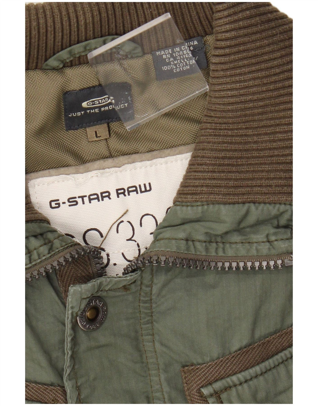 Jaqueta utilitária feminina G-Star UK 14 grande algodão verde