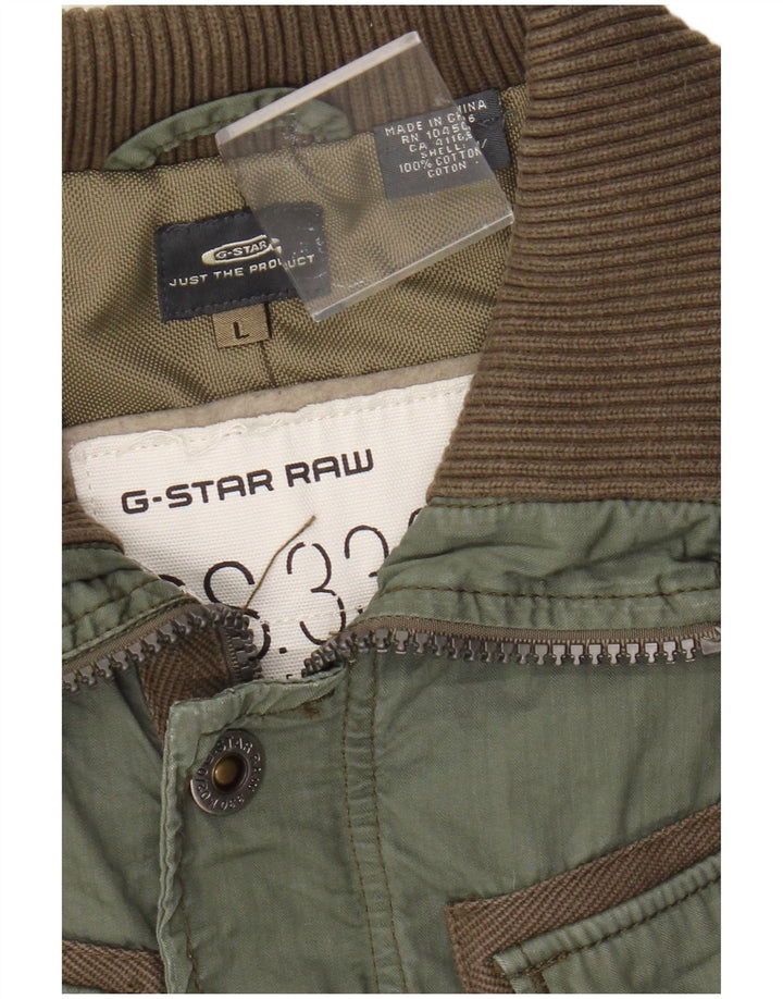 Jaqueta utilitária feminina G-Star UK 14 grande algodão verde