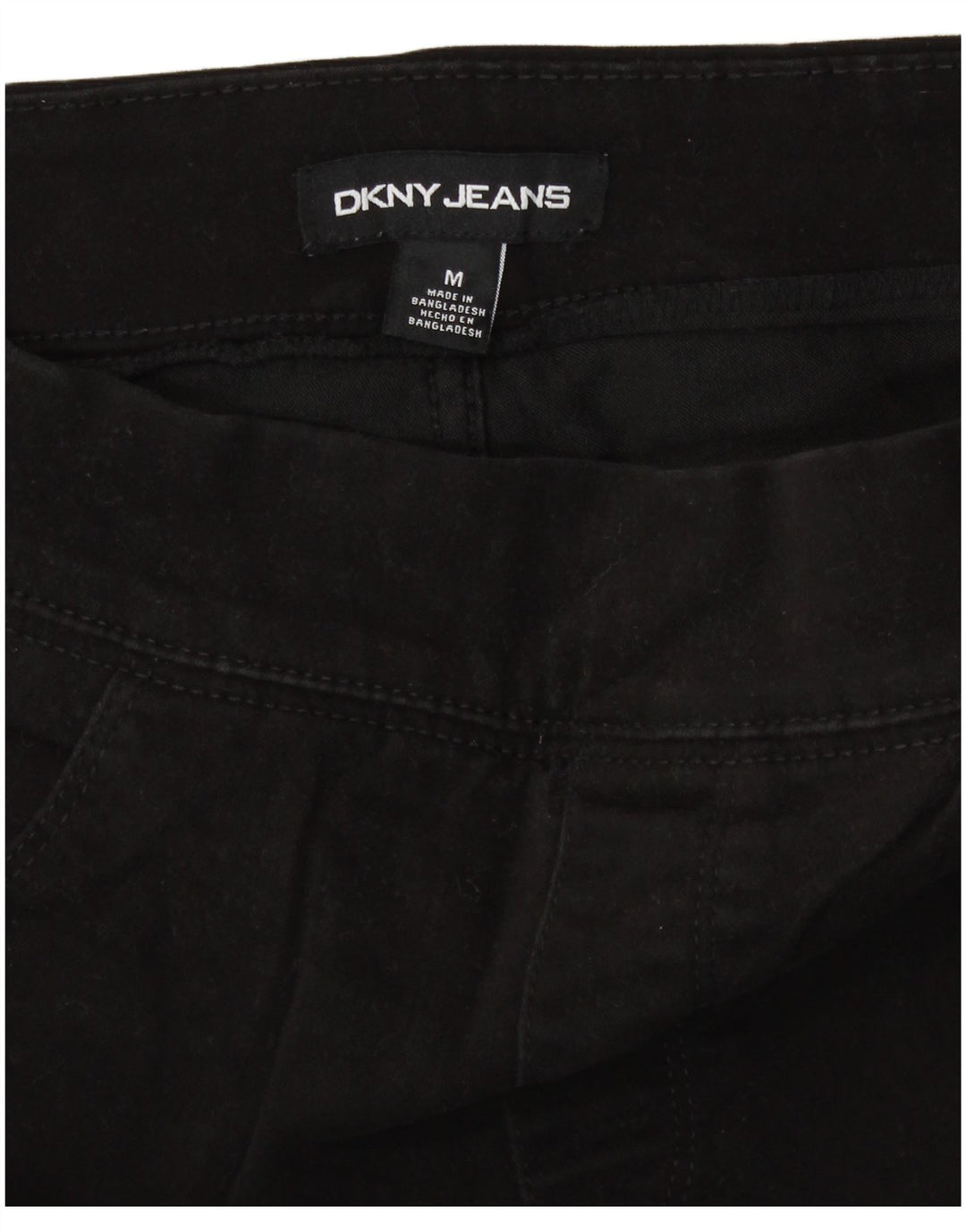 Shorts jeans feminino Dkny médio W30 algodão preto