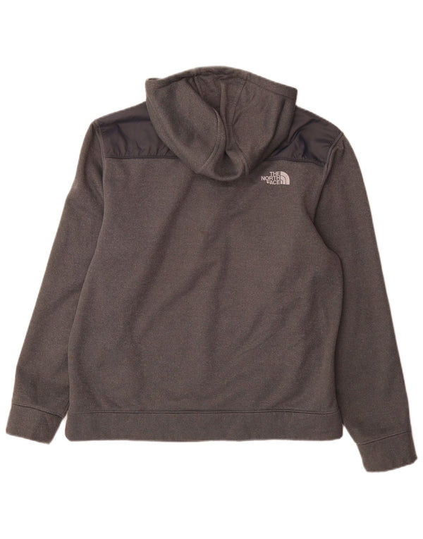 Suéter masculino com capuz e gola com zíper The North Face grande cinza colorblock poliéster