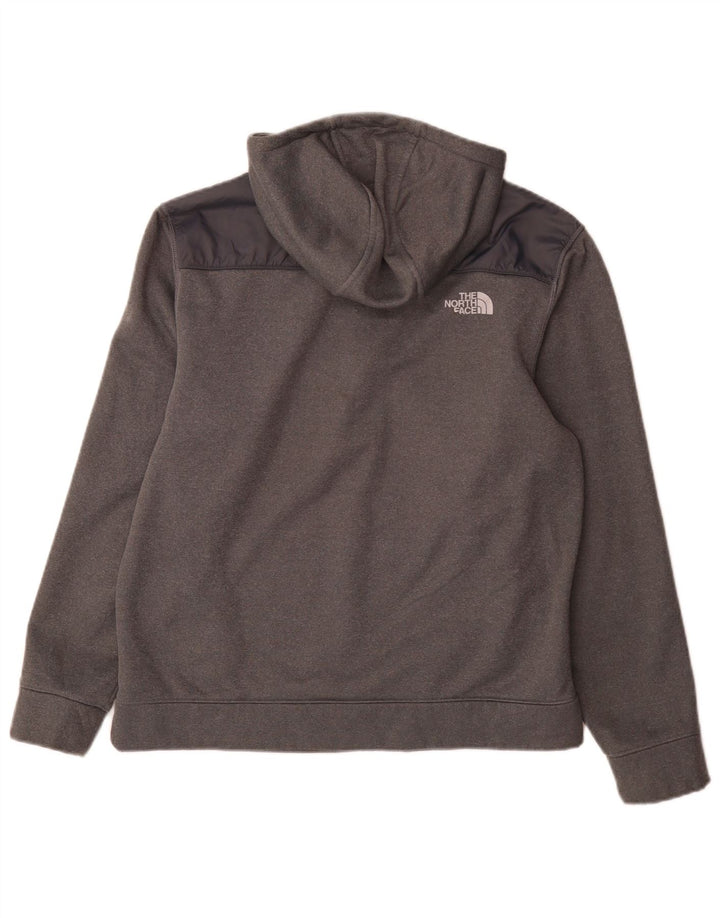 Suéter masculino com capuz e gola com zíper The North Face grande cinza colorblock poliéster