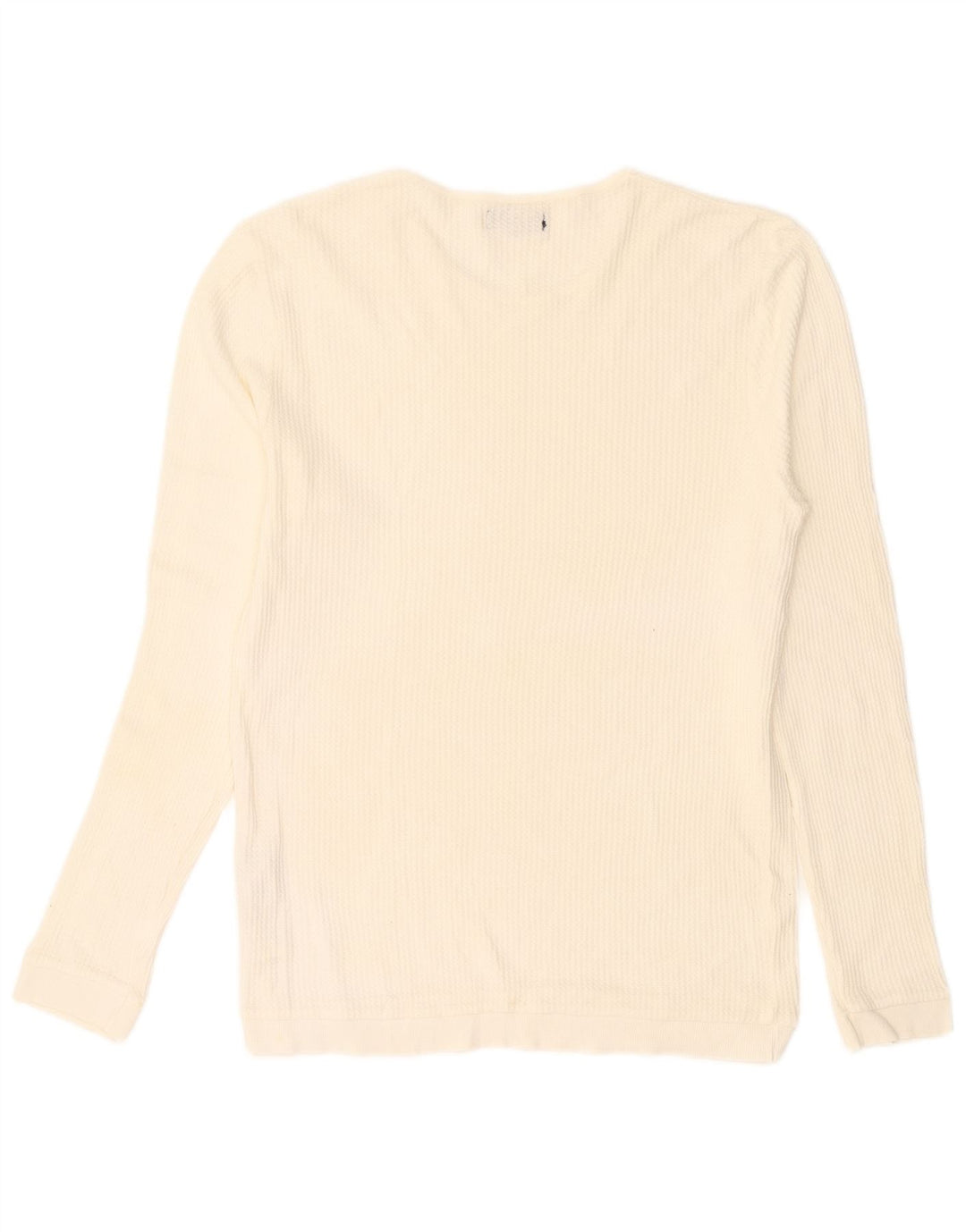 Zara Suéter masculino com gola redonda e algodão branco médio