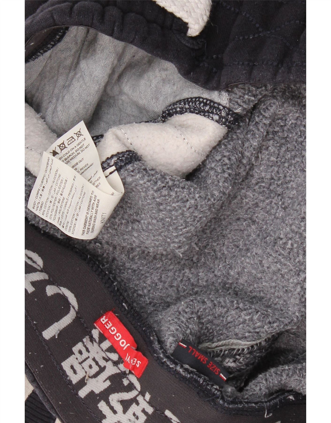 Calça de treino masculina SUPERDRY gráfico pequeno bloco colorido azul marinho