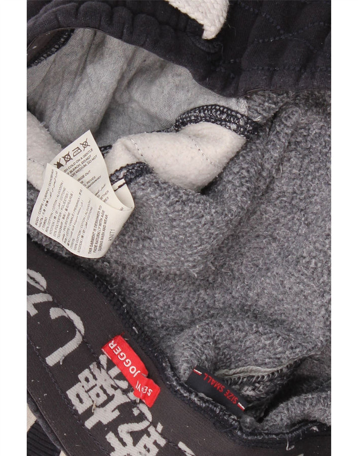 Calça de treino masculina SUPERDRY gráfico pequeno bloco colorido azul marinho