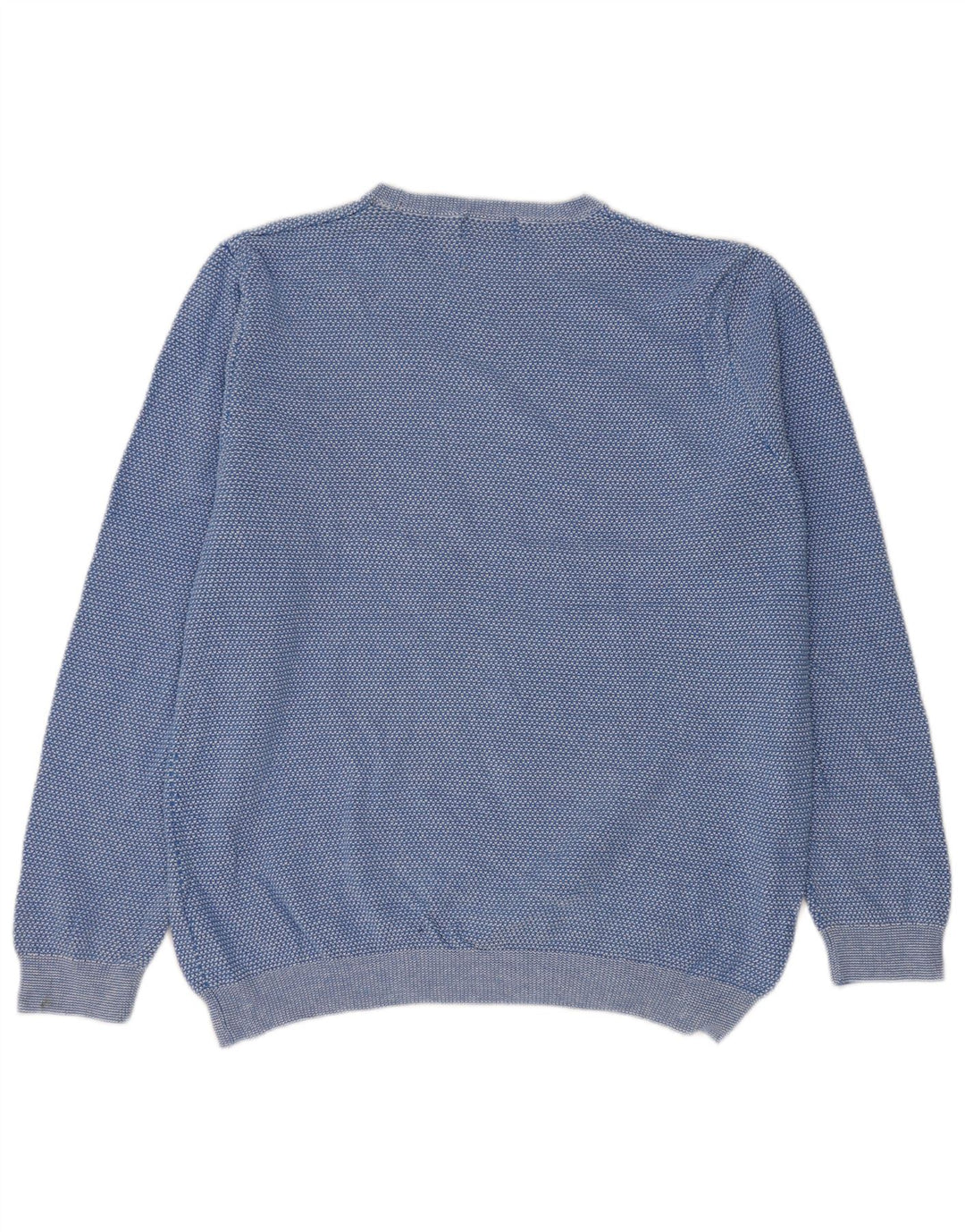 Suéter masculino MARKS & SPENCER com gola redonda, grande algodão azul