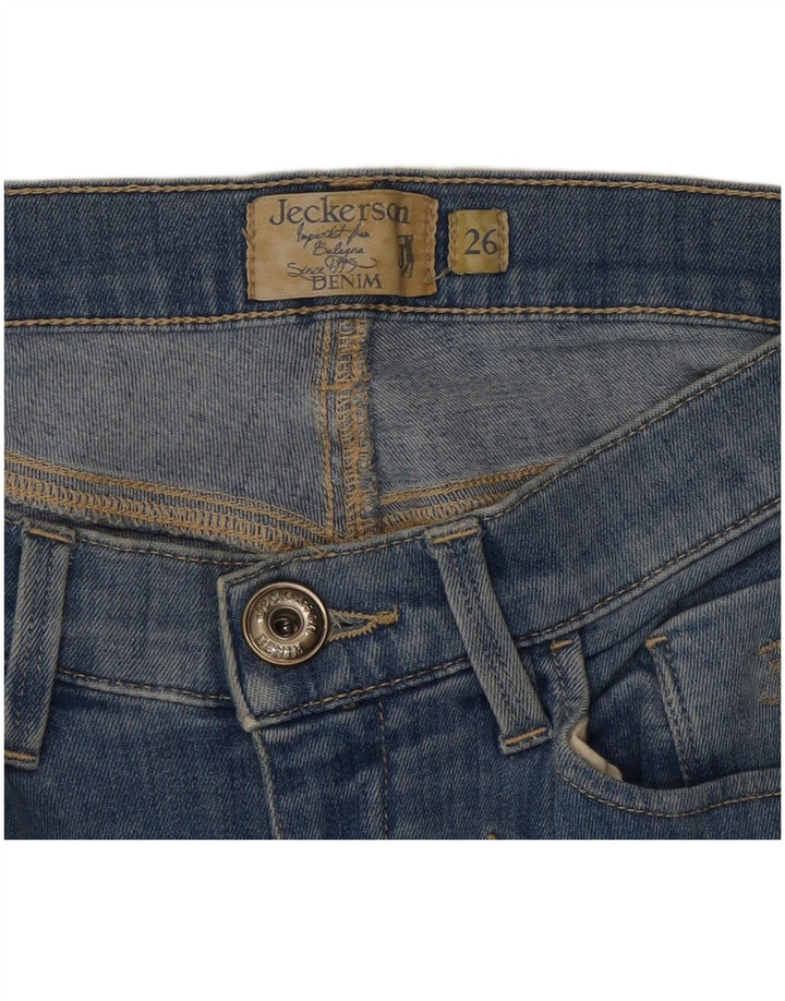 Jeans femininos Jeckerson Bootcut W26 L31 algodão azul
