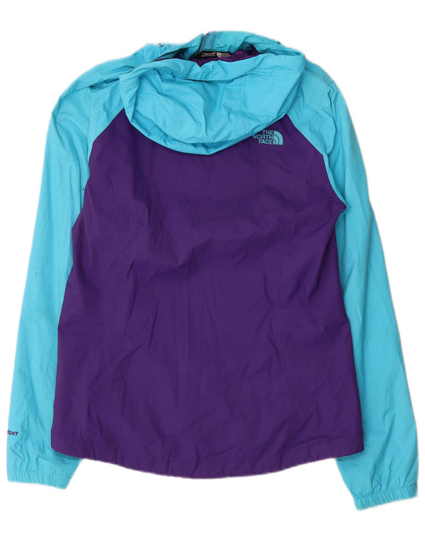 Jaqueta de chuva feminina com capuz The North Face UK 10 pequeno bloco colorido roxo