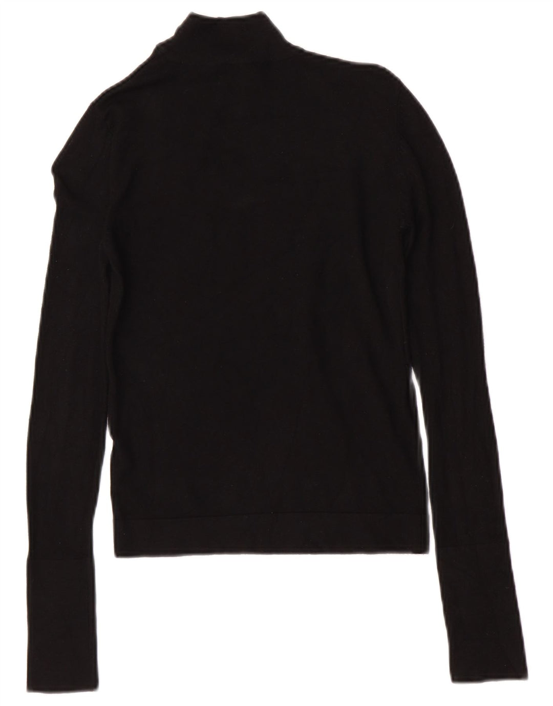 Suéter feminino Zara com gola tartaruga Reino Unido 10 pequeno preto viscose