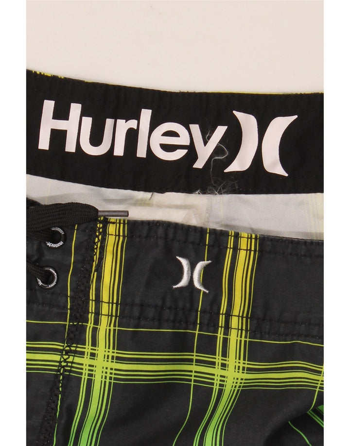 Shorts de natação masculino Hurley XL xadrez multicolorido
