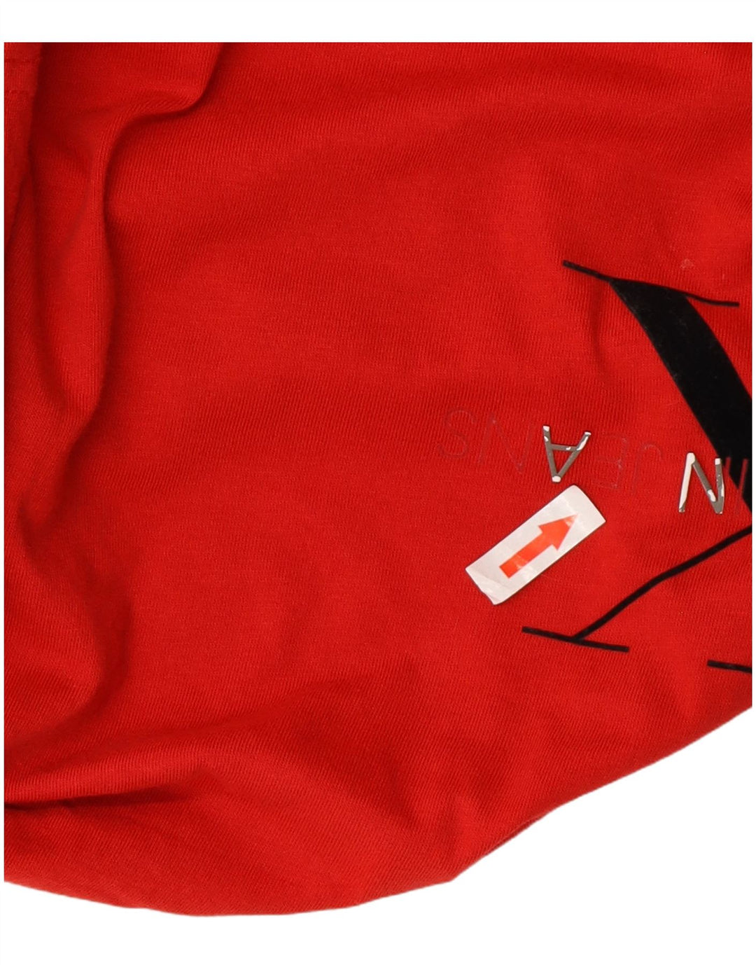 Camiseta feminina CALVIN KLEIN JEANS com estampa gráfica UK 14 algodão vermelho médio