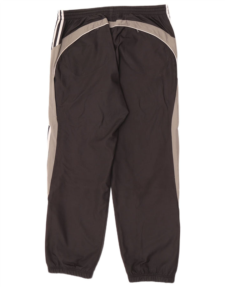 Calça de treino masculina Adidas Joggers grande preto colorblock poliéster