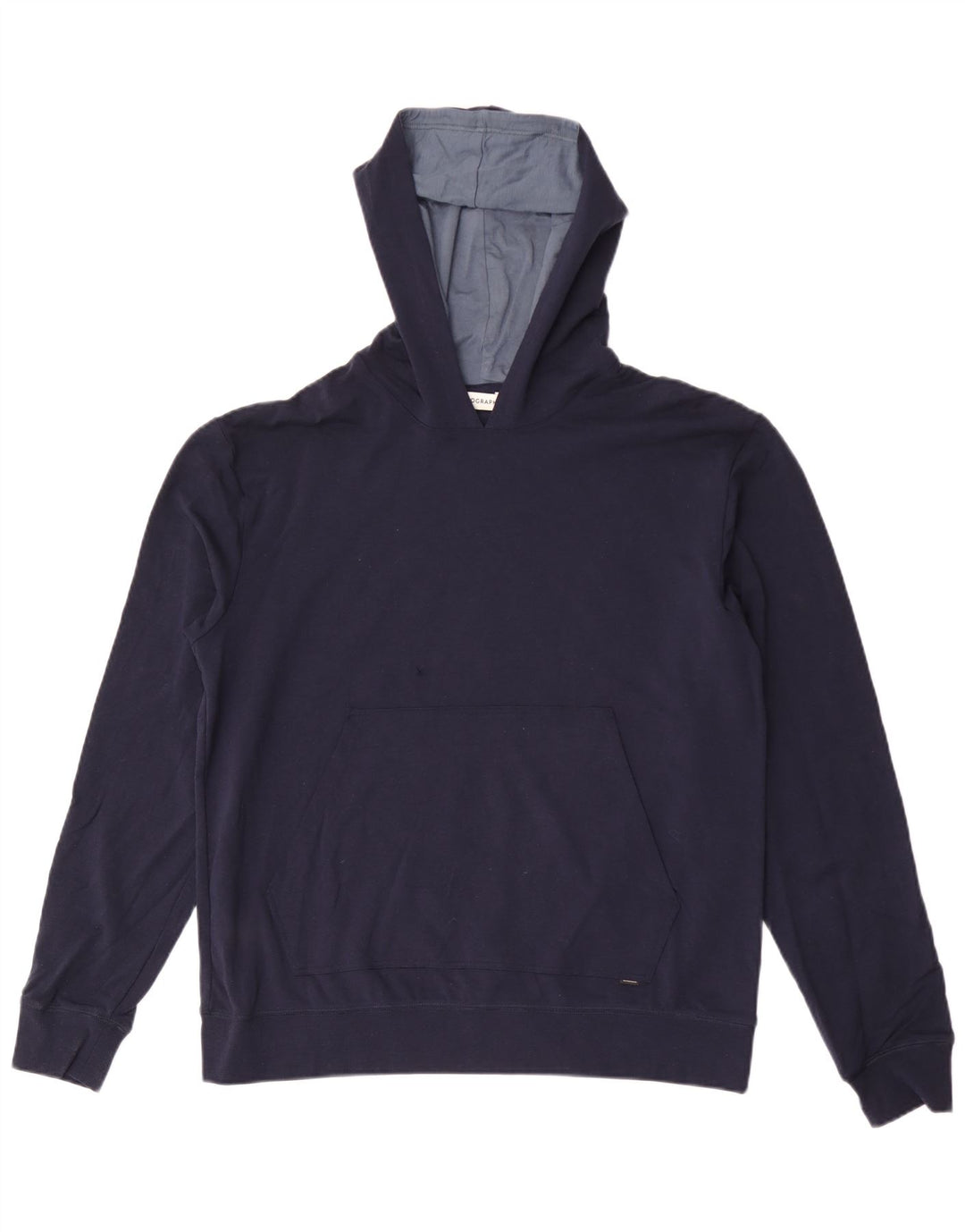 Suéter masculino com capuz Autograph da Marks & Spencer grande azul marinho